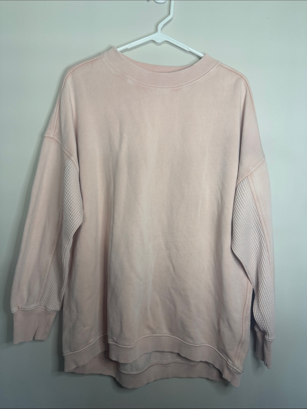aerie Pale Pink Relaxed Crewneck Sweater